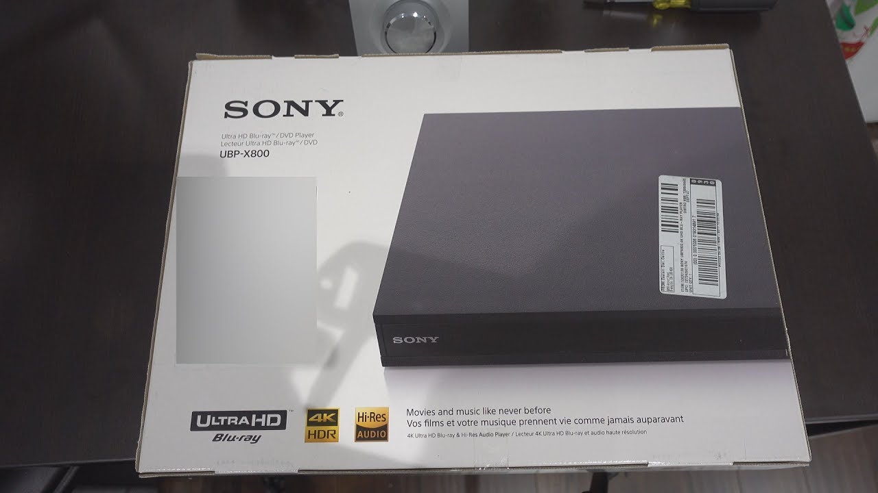 Sony UBP-X800 4K Bluray Media Player Unboxing - YouTube