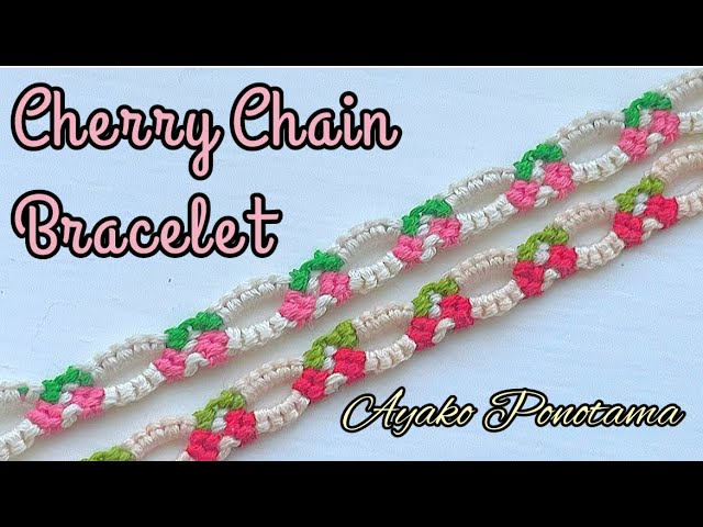 Quick & Fun! How to make a Cherry Chain Bracelet - YouTube