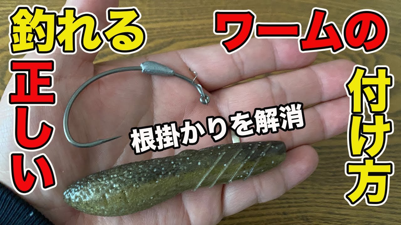 バス釣り初心者】ワームの付け方を徹底解説!!針の種類を使い分けて