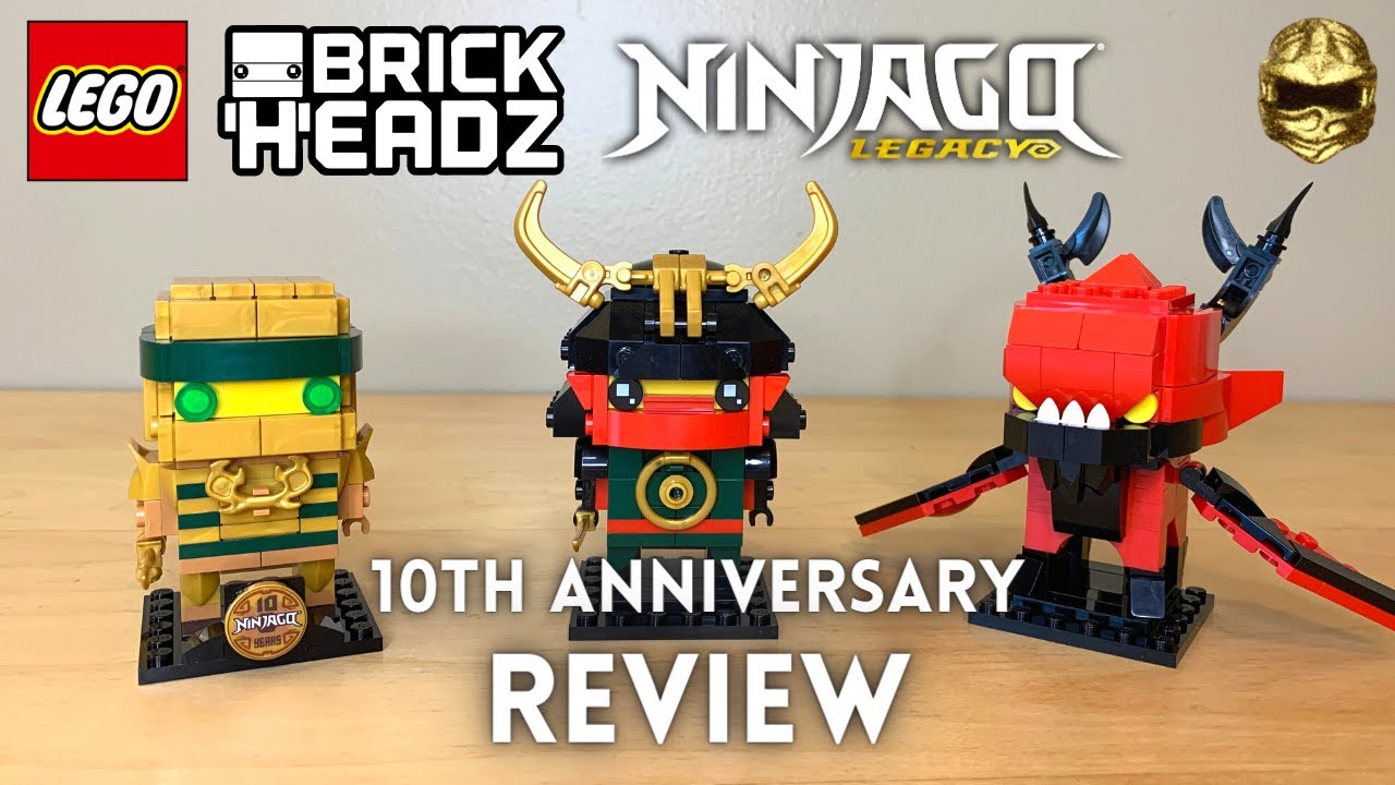 LEGO BrickHeadz 40490 Ninjago 10th Anniversary Review: Golden