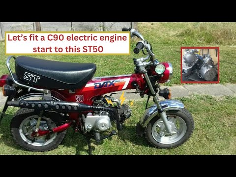 Honda ST50 Dax engine conversion and test ride - YouTube