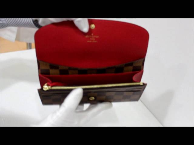 ヴィトンの長財布 ダミエ ポルトフォイユ エミリー N63544 シリアル