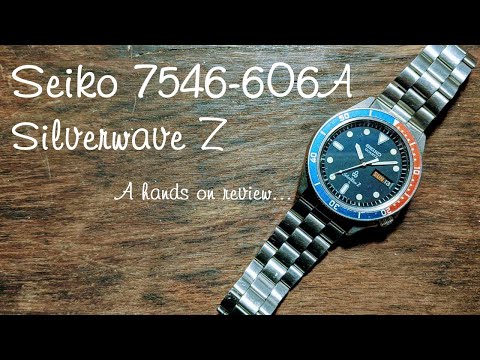 Seiko 7546-606A (7546-6040) Silverwave Z Pepsi quartz diver's