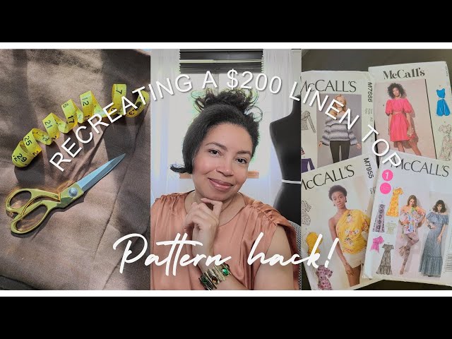 Recreating a $200 linen top | Pattern hack | Sewing made easy