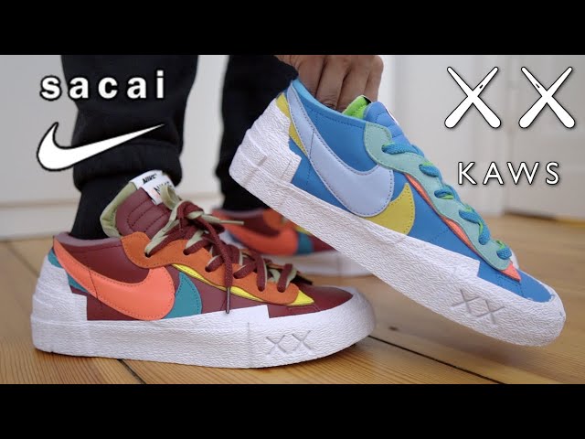 NIKE BLAZER LOW SACAI KAWS REVIEW & ON FEETNEPTUNE BLUE & TEAM