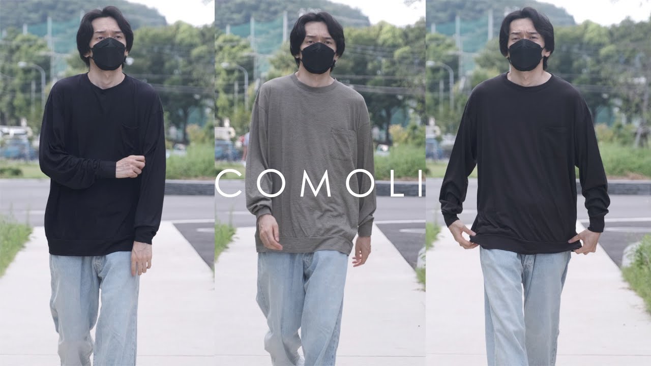 COMOLI】サマーウール長袖クルーネックTの汎用性たるや - YouTube