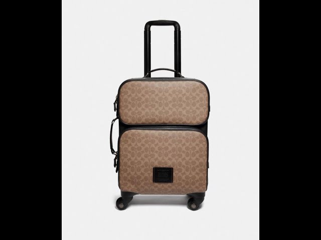 Coach Luggage Academy Travel Wheeled Carry On Bag In Signature
