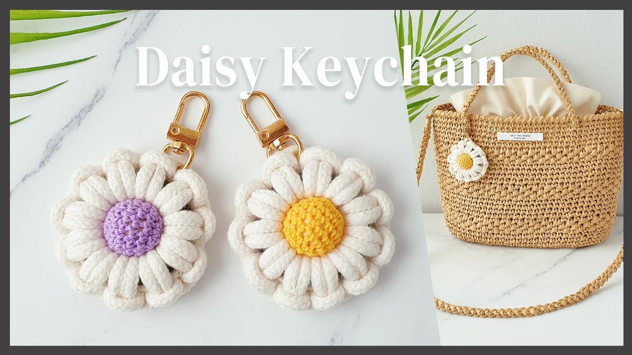 DIY | Daisy Keychain | I can make it in 10 minutes | easy tutorial