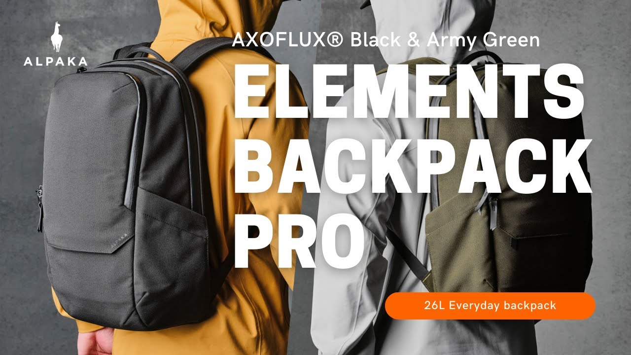 ALPAKA Elements Backpack Pro Axoflux® Black & Army Green - YouTube