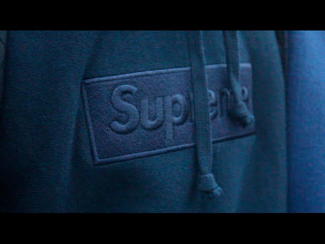 supreme box logo hoodie navy tonal 2014 + Fft (ft. gotsweige