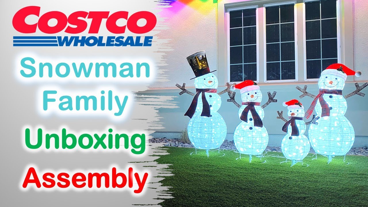 Costco Snowman Family Christmas Décor | Unboxing | Assembly - YouTube