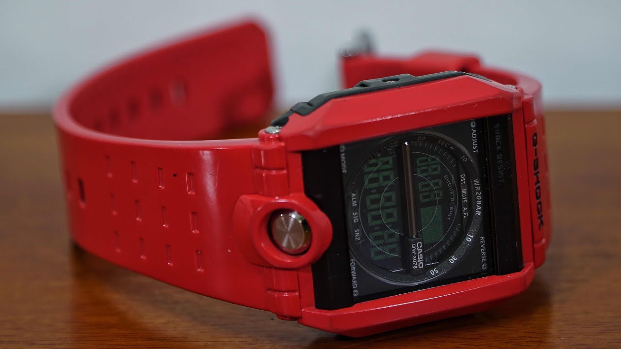 Casio 3078 module - Dual Illuminator G-8100 watch functions demo