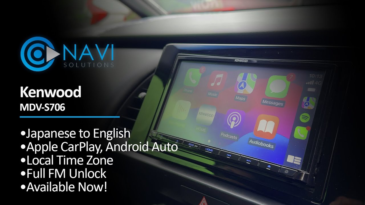 Kenwood MDV-S706 Japanese to English with Apple CarPlay and