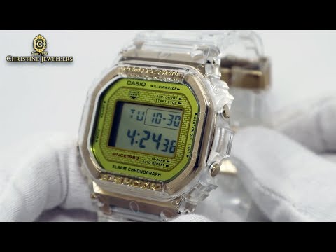 UNBOXING G-SHOCK 35TH ANNIVERSARY GLACIER GOLD DW-5035E-7 - YouTube