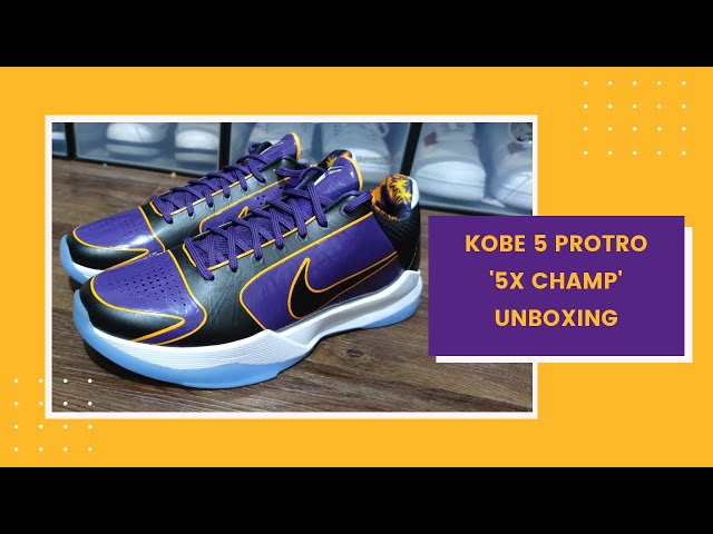 For The Purple & Gold! Kobe 5 Protro '5x Champ' Unboxing - YouTube