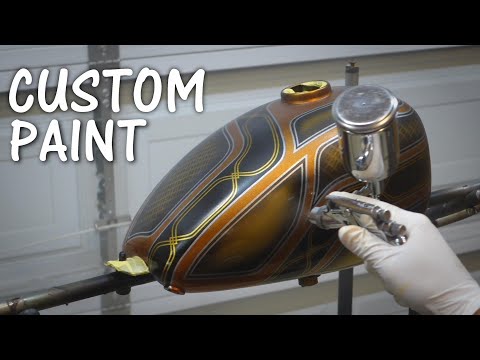 custom paint】A peanut tank for Harley-Davidson was custom painted