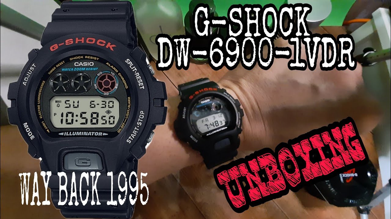 CASIO G-SHOCK DW-6900 SERIES/WAY BACK 1995. UNBOXING - YouTube