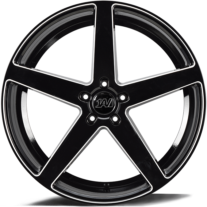 ZX9-gloss black milled accents – Axe Wheels