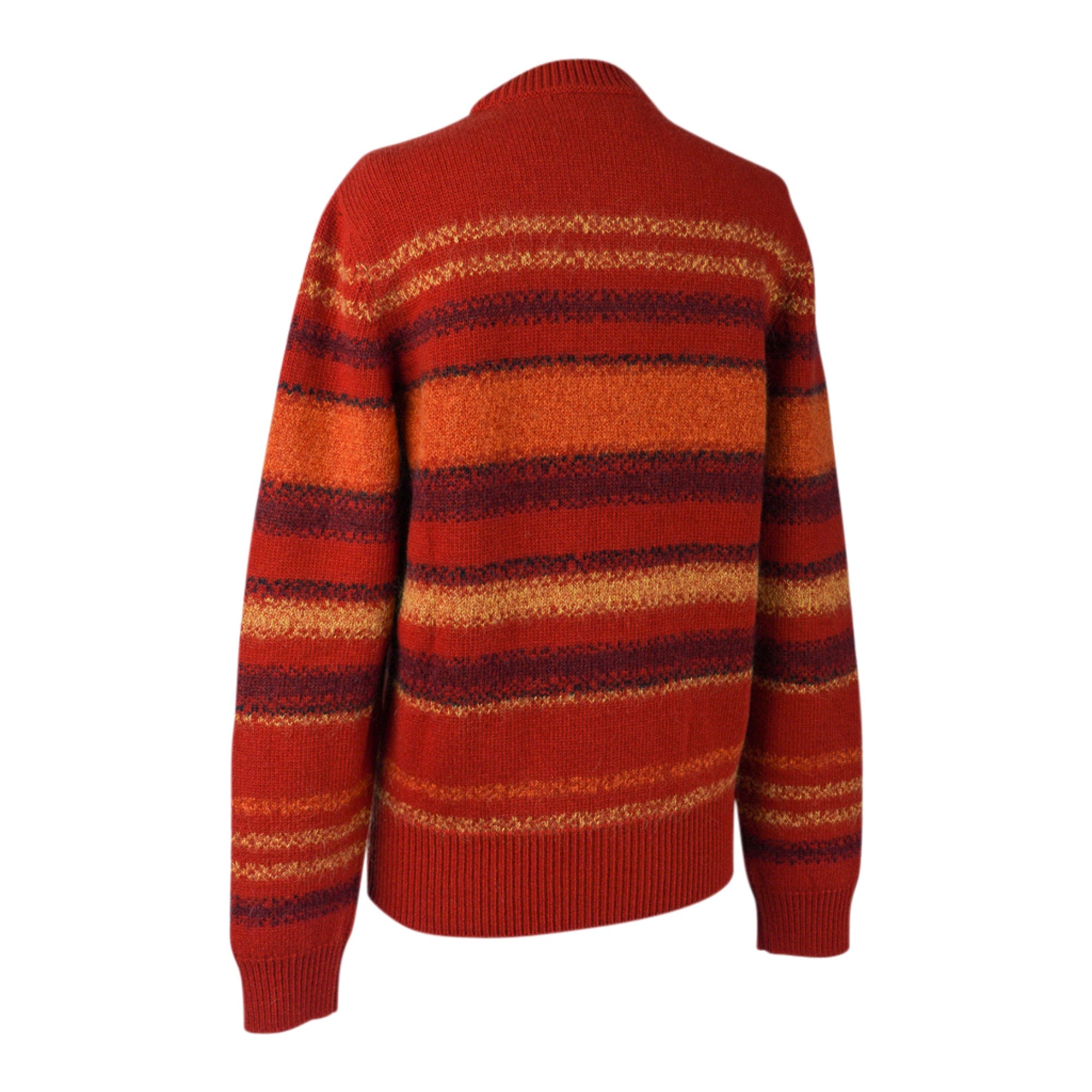 Hermès Rayures Fondues Sweater Orange Brûlée | Mightychic