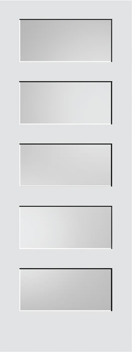 8405DWL 5-Panel Primed Shaker Interior Door with Diffused White