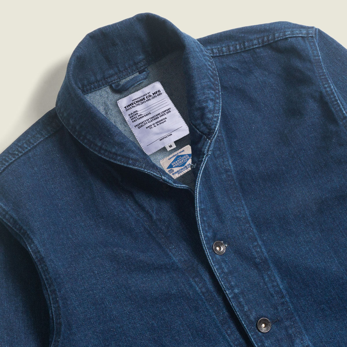 Wheeler Shawl Collar Jacket - 14.5oz Navy Blue Medium Wash
