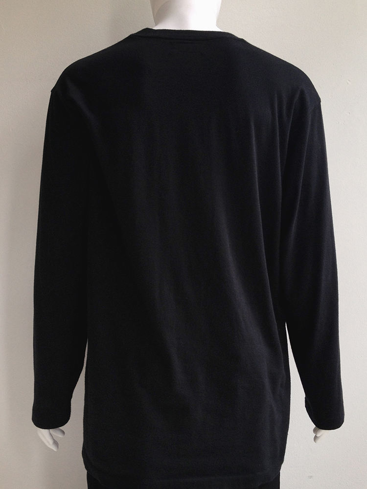Yohji Yamamoto Pour Homme black jumper with quote — 90s - VANIITAS