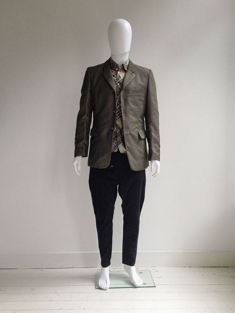 Comme des Garçons Homme Plus green iridescent blazer — AD 2001