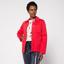 DG2 From the Vault Virtual Stretch Embroidered Denim Jacket | HSN