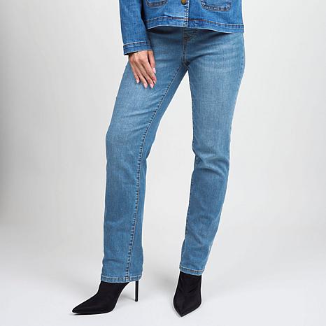 DG2 by Diane Gilman Coolmax® Shaper Stretch Denim Straight Leg