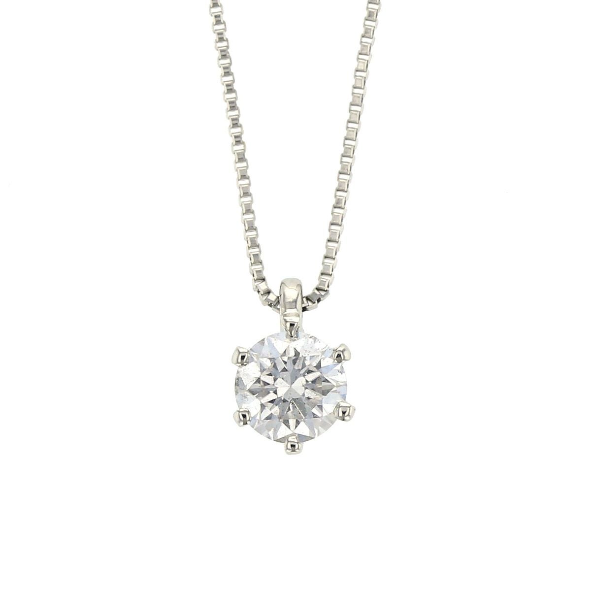 0.3ct】鑑定書付 プラチナ 一粒ダイヤモンド ネックレス | IKEDA