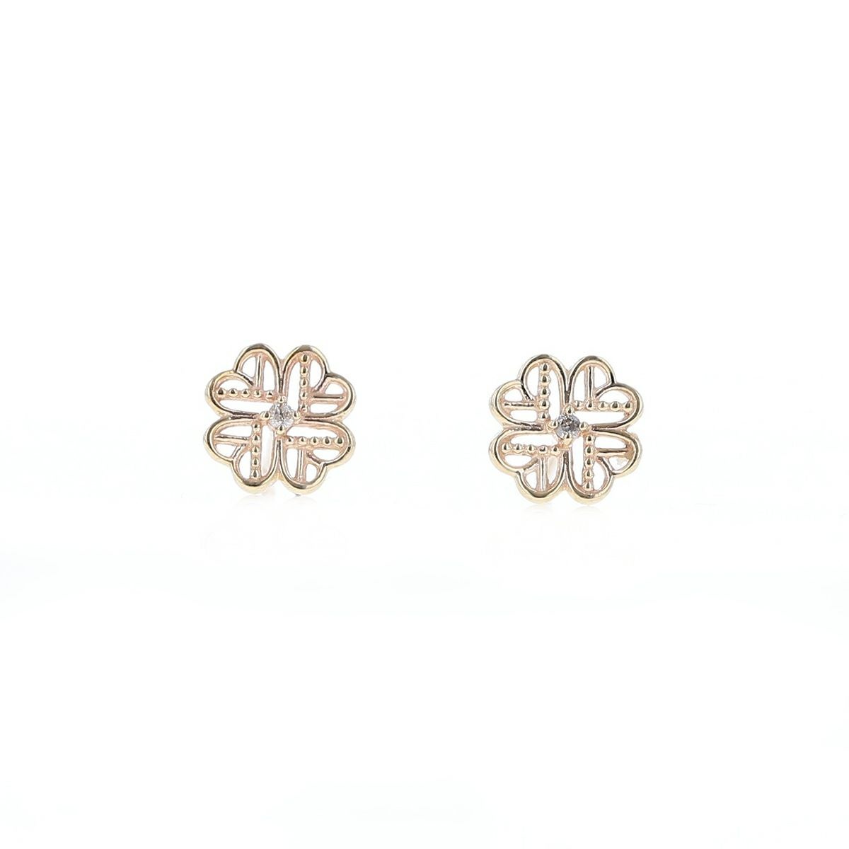 K10 YG ダイヤモンド ピアス | IKEDAジュエリーオンライン