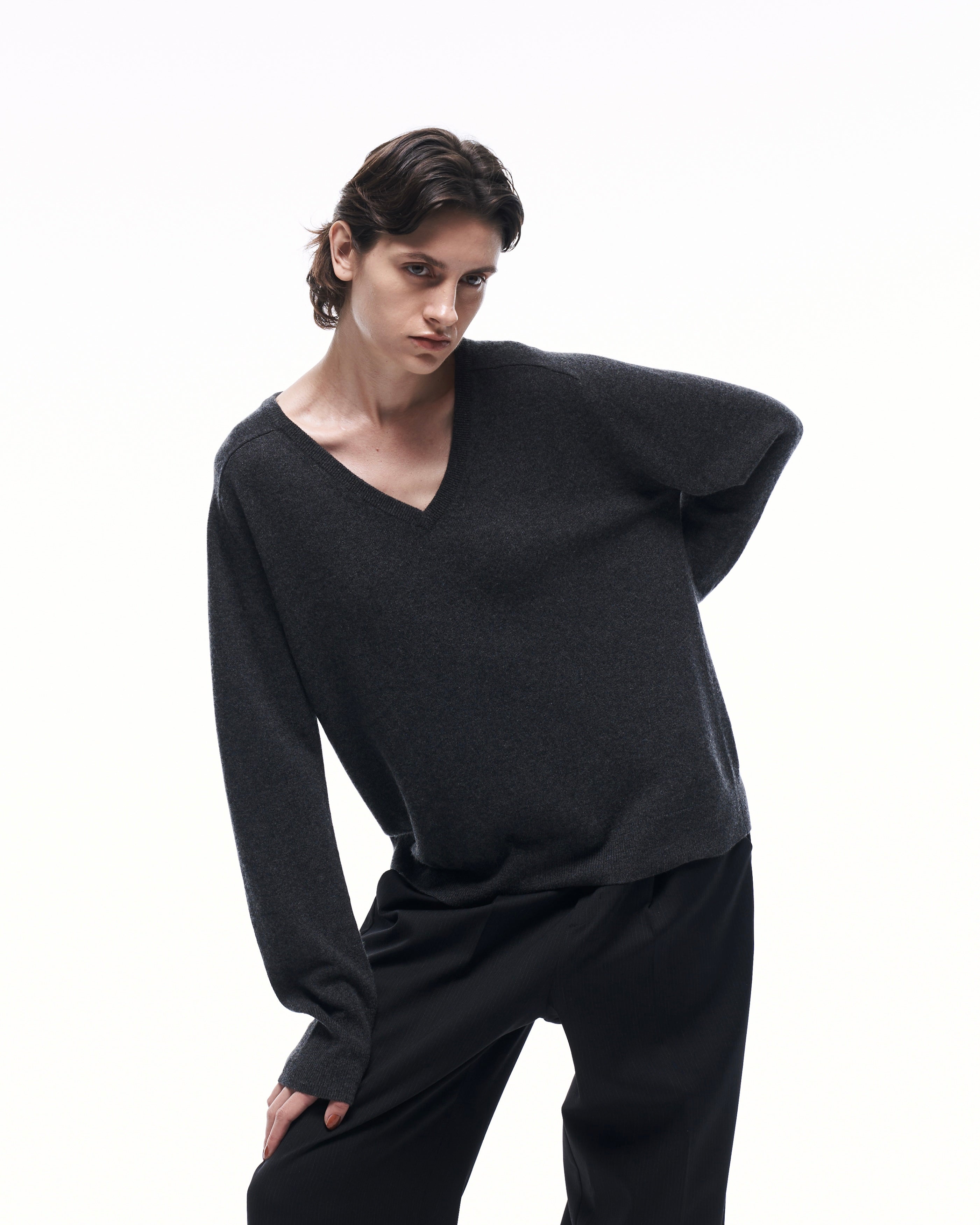 CASHMERE V-NECK KNIT – ILEAN