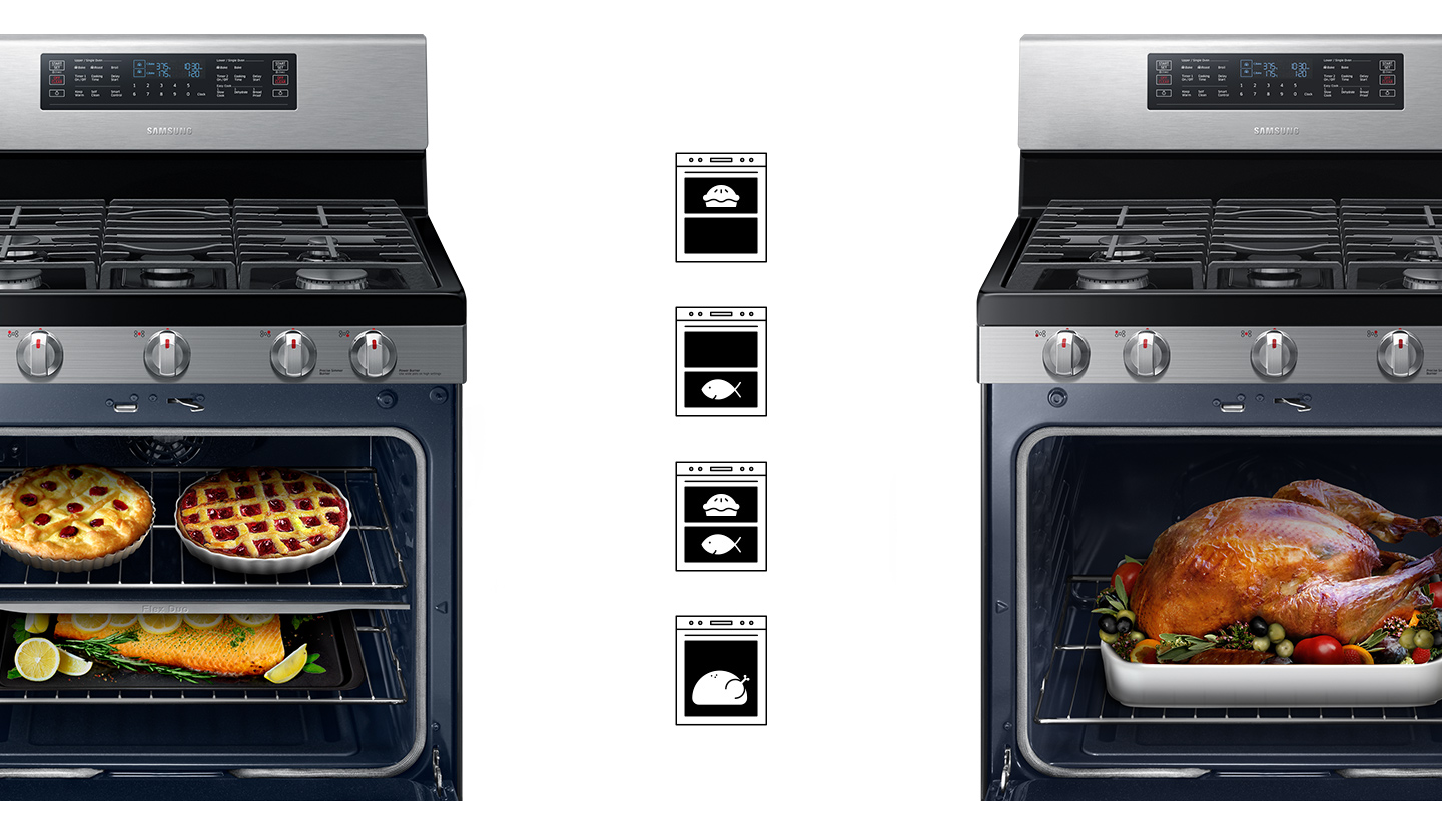 5.8 cu ft. Smart Freestanding Gas Range with Flex Duo™ & Dual Door