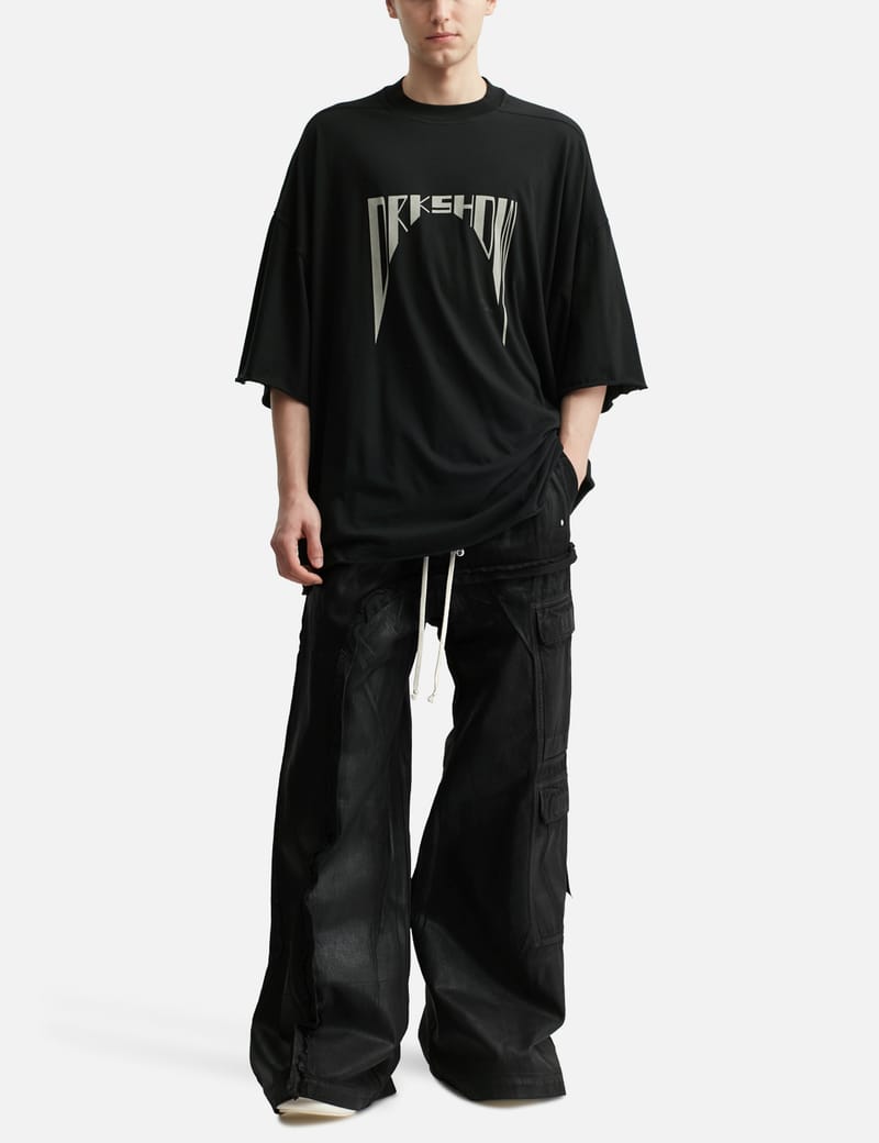 Rick Owens Drkshdw - WAXED STRECH DENIM CREATCH CARGO DRAWSTRING | HBX