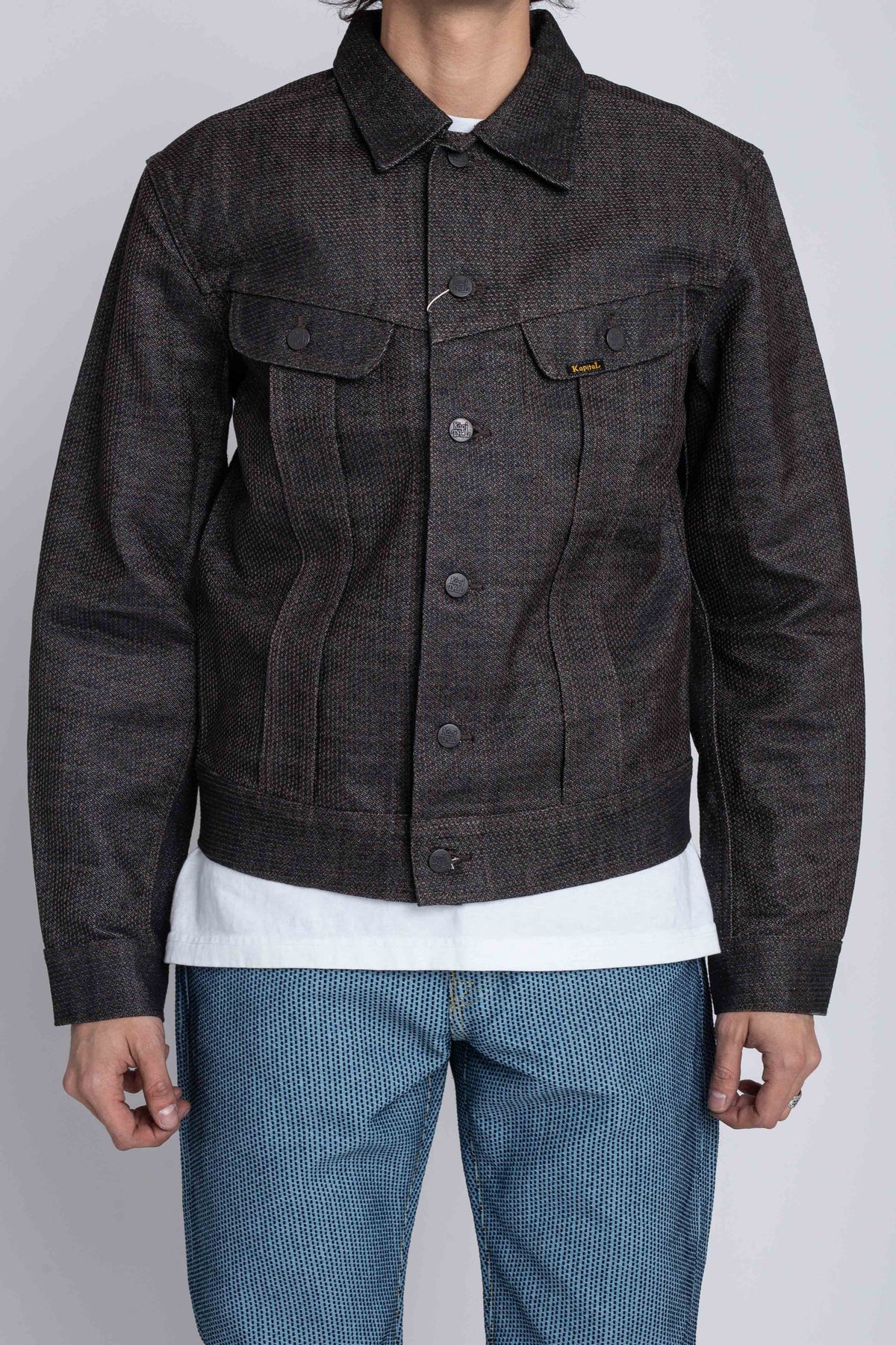 Kapital CENTURY DENIM No.9 Westerner (Long) - Mud Dye | REVERSIBLE