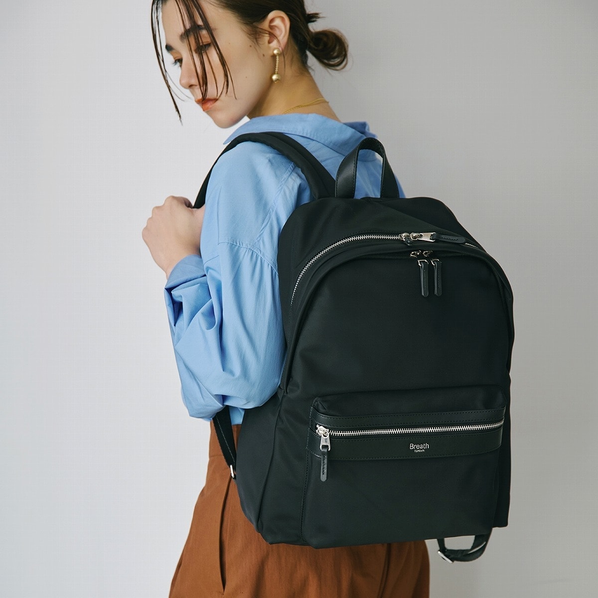 Breath TOPKAPI】防水ナイロン レザーコンビ PC対応 リュック バック