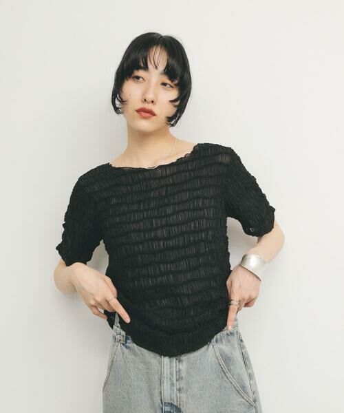 セール】 シャーリングシアートップス （Tシャツ）｜KBF