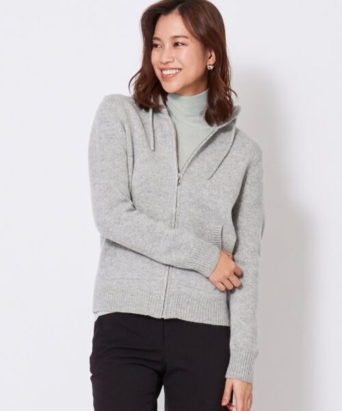 セール】 【ふんわりカシミヤ混】Soft Cashmere Mix ニットパーカー