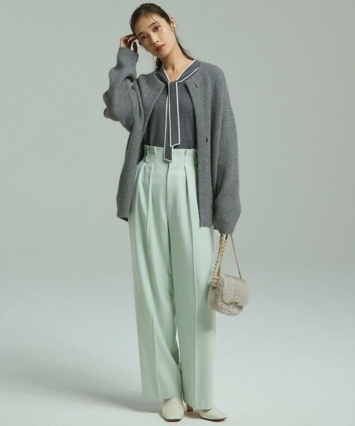 CLASSY.11月号掲載/洗える】ラクーンブレンドダブルフェイス ニット