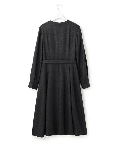 セール】 ウールジョーゼット フィットアンドフレア ワンピース