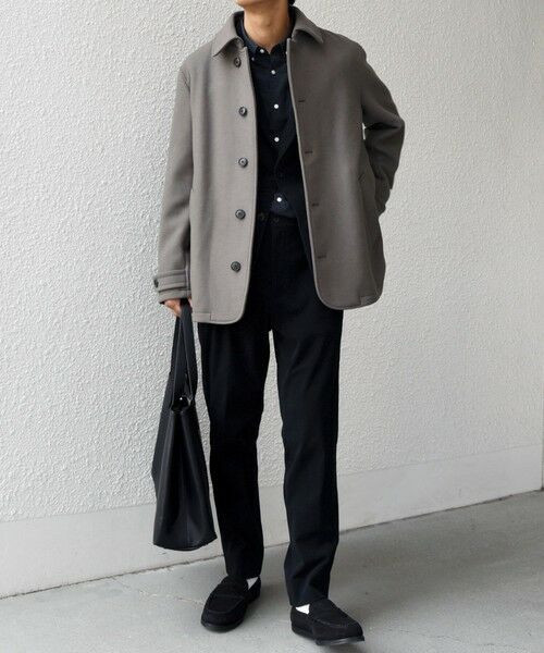 SHIPS any: PURE WOOL MELTON シングル Pコート 25AW◇ （ピーコート