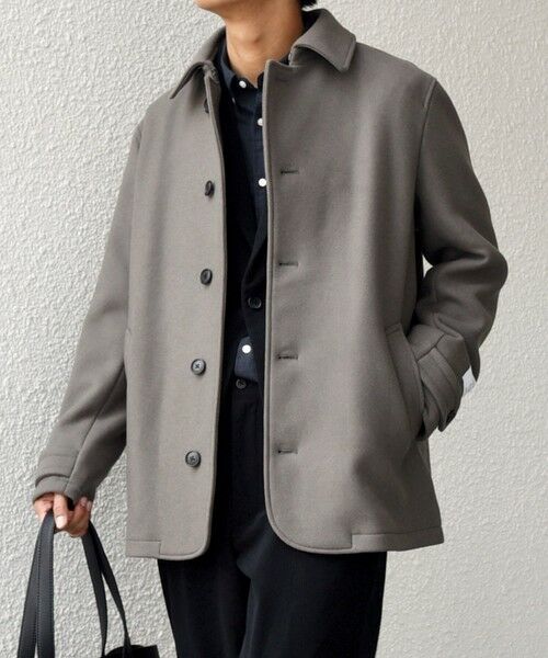 SHIPS any: PURE WOOL MELTON シングル Pコート 25AW◇ （ピーコート