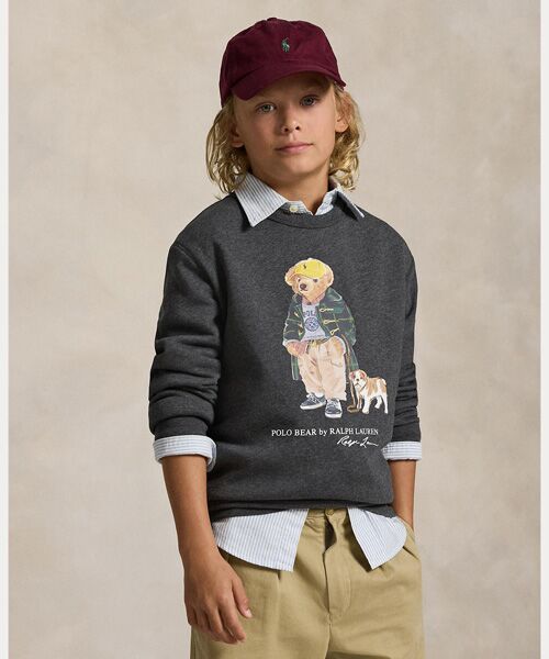 ボーイズ 8才～20才)Polo ベア ヘザード フリース スウェットシャツ