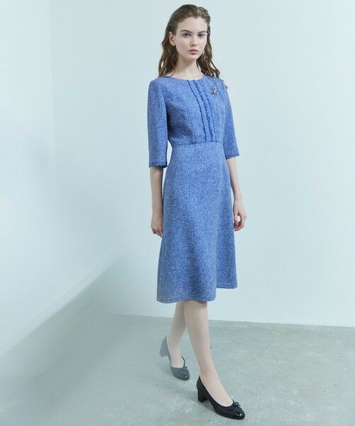セール】 【洗える】MIST TWEED ドレス （ロング・マキシ丈ワンピース