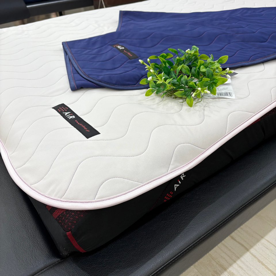 エアー専用パッドシーツ （シングル）97×195cm ネイビー 表生地