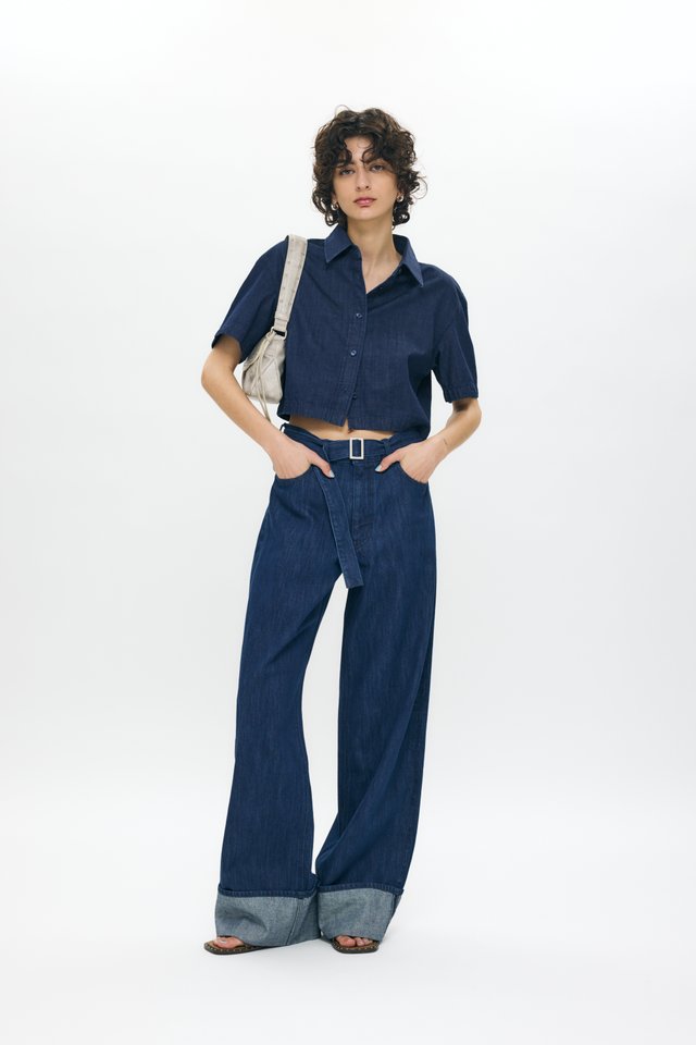MOUSSY | BELTED WIDE ストレートデニム (ワイド ) |SHEL'TTER WEBSTORE