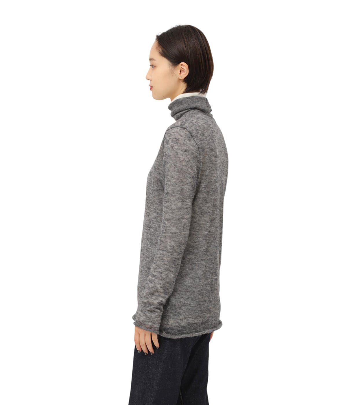 レディース】soft mohair Jersey turtle neck top | beautiful people
