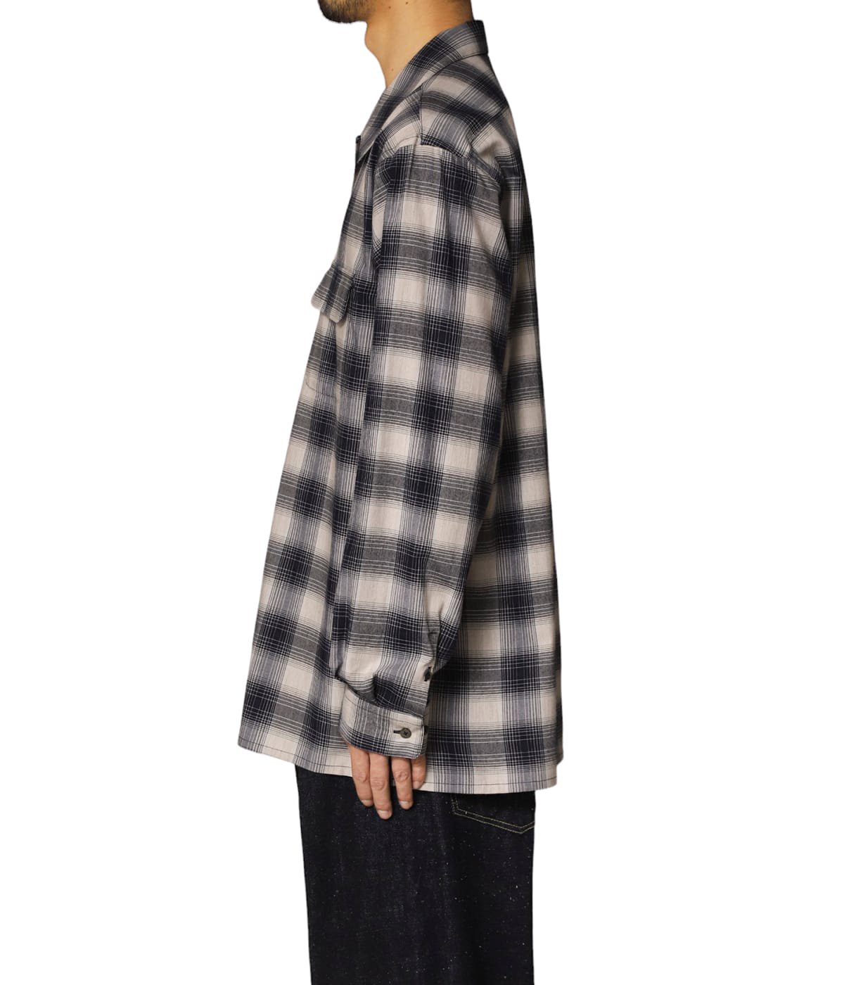YAK OMBRE PLAID OPEN COLLAR BLOUSE | SUGARHILL(シュガーヒル