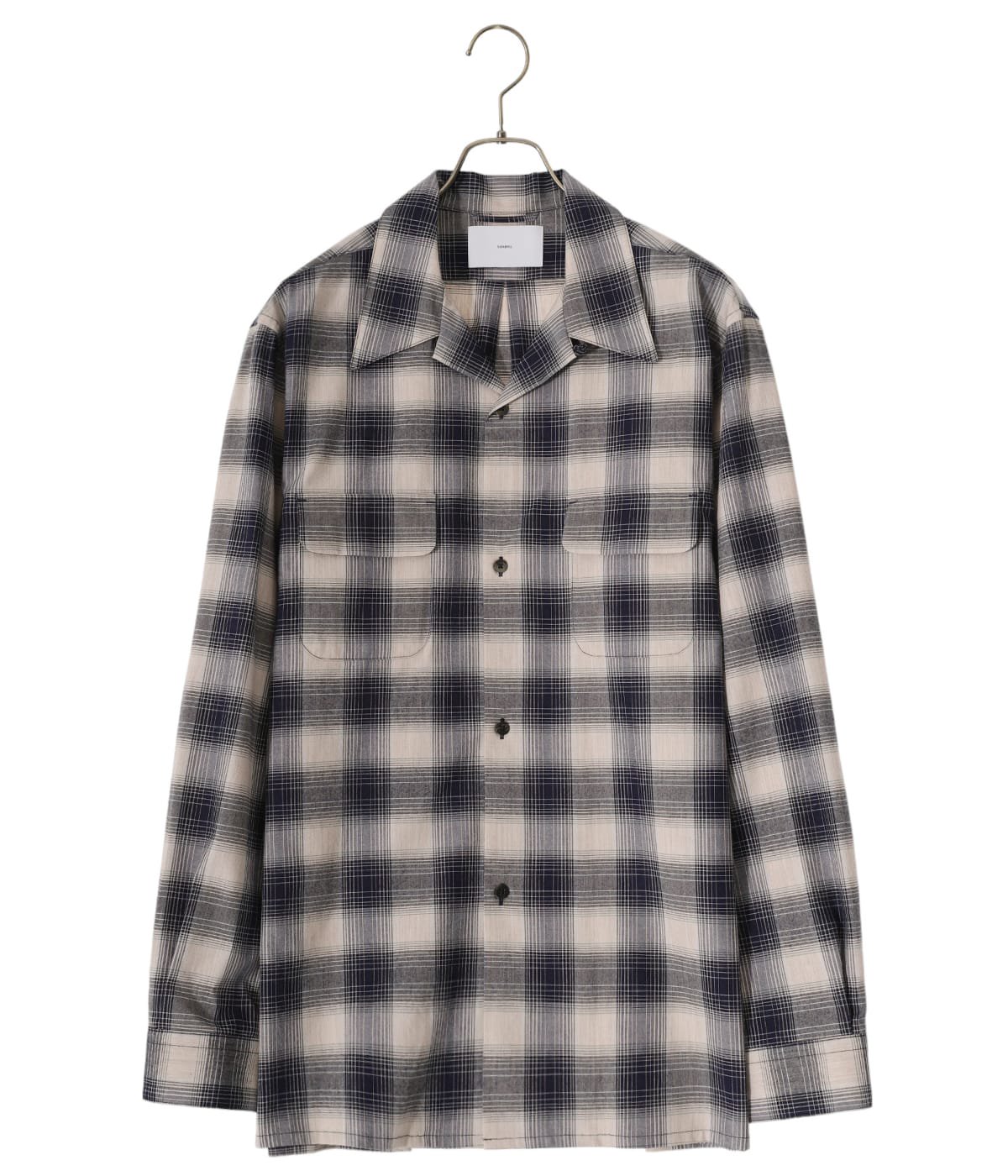 YAK OMBRE PLAID OPEN COLLAR BLOUSE | SUGARHILL(シュガーヒル