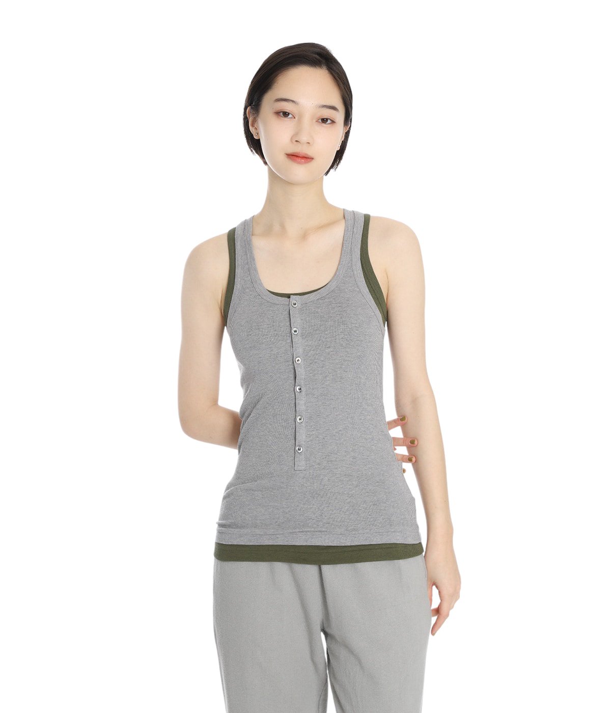 レディース】Natural Mix Rib Layered T/T | INSCRIRE(アンスクリア